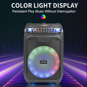 Subwoofer ZQS8139 de 8 pulgadas con luz RGB controlada por voz activa, altavoz inalámbrico para escenario de graves, fiesta, Karaoke, <span class=keywords><strong>DJ</strong></span>, ZQS8139 - Product Image 6