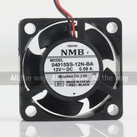 Ventilateur de refroidissement silencieux NMB 5V 24V 48V DC12V 0.09A AC EC 4015 40X40X15MM 4CM pour serveur, onduleur, ordinateur, à deux fils 04015SS-12N-BA