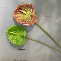 Centre de Table Artisanal Fleurs d'Anthurium Artificielles 3D Effet Naturel pour Décoration Intérieure et Composition Florale