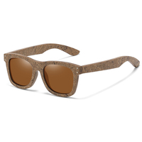 Lunettes de soleil en fibre de coco |   Ressort métallique 100% protection UVA/UVB |   Lunettes de soleil polarisées en noix de coco pour hommes et femmes, modèle 8562