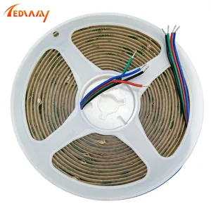 Thay đổi màu sắc IP20 RGB COB cho Đảng xe TV trang trí nội thất DC12V 14W IP20 10mm FPC 576 Đèn LED COB RGB LED Strip