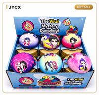 KK Nouveaux jouets souples en PU à presser, anti-stress, en forme de dumpling et de boulette, Boîte mystère de boulettes virales, Dumpling scintillant avec cuiseur vapeur