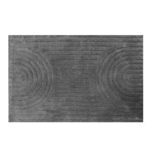 Alfombra de baño y tapete Sean, gris oscuro, 60x100cm, de algodón jacquard, premium, suave, altamente absorbente, lavable, hecho en Turquía. - Product Image 2