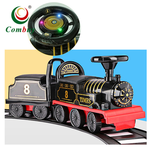 Train électrique pour enfants, chaise et lecteur de musique, musique, lumières, automobile avec piste - Product Image 1