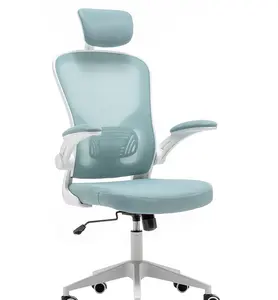 Nouveau design, chaise moderne et confortable en tissu pour le bureau, chaise ergonomique réglable en maille pour ordinateur de jeu.