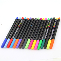 Marqueurs textiles imperméables DIY, 12 couleurs, marqueurs textiles permanents pour la peinture sur t-shirt, la décoration de chaussures, les kits d'artisanat
