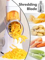 Groothandel 1 Handbediende ABS RVS 360° Draaibare Lemmet Duurzame Rotatie Rasp Roller Groente Fruit Groentegereedschap