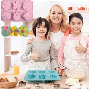 Moldes de Silicona con Forma de Flor para Barras de Loción, Bombas de Baño, <span class=keywords><strong>Chocolate</strong></span>, Dulces, Gelatina, Cubitos de Hielo, Molde de Silicona para Jabón Hecho a Mano - Product Image 5