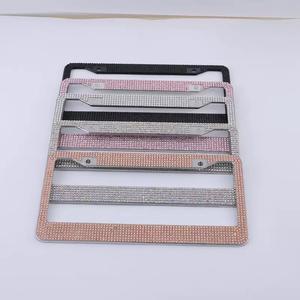 Bling Bling Hoge Kwaliteit Luxe Zinklegering Auto Kentekenplaathouder Afdekking voor Autodecoratie - Product Image 5