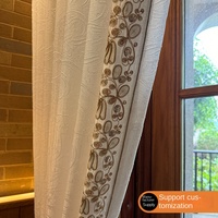 Rideaux Jacquard Transparents Élégants et Luxueux, Tissus pour Chambre, Hôtel, Bureau et Utilisation sur Fenêtres et Portes