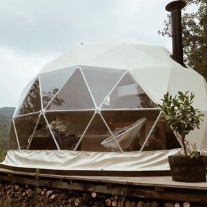 Camping extérieur tente étoile air iglo dôme tente glamping ombrage d'hiver <span class=keywords><strong>5m</strong></span> porte verre isolation solaire - Product Image 6