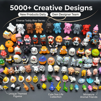 5000 Kreative Design-Miniatur-Harzfiguren, gemischte Tier-Slime-Anhänger, Großpackung DIY-Bastelbedarf, Puppenhaus-Mikrolandschaftsdeko