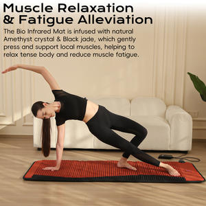 Luxuryade D190 Bio Pemf Infrarood Therapie <span class=keywords><strong>Mat</strong></span> Kristallen Verwarming Toermalijn Amethist Massage <span class=keywords><strong>Mat</strong></span> Body Massage Matress - Product Image 4