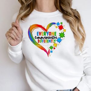 Сердце, все общаются по-разному, с аутизмом, дтф, переводная печать, утюгом, наклейки, сублимационные сумки для одежды, одежда - Product Image 5