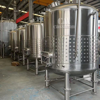 Cuve de fermentation à enveloppe en acier inoxydable 304 316, fermentateur de vin rouge, vignoble