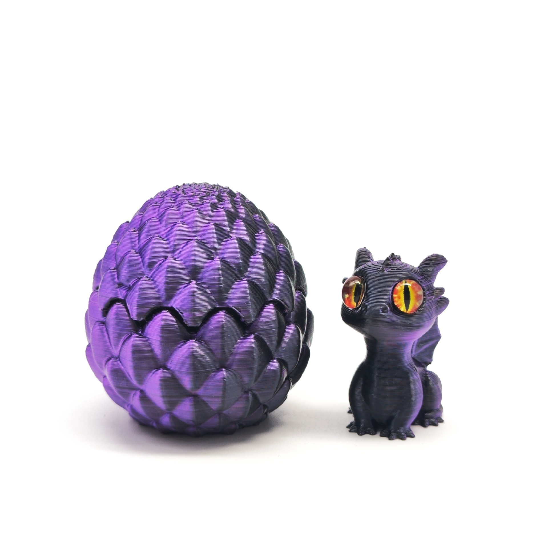 Conjunto de huevos de dragón negro y morado