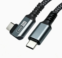 Kabel USB C ke USB C 1M, Kabel USB 3.2 10Gbps Berjaring, Pengisian Cepat 60W PD, Video 4K, untuk SSD Eksternal, Hard Drive