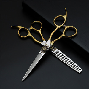 Kawamoto Hairdressing Scissors Stainless Steel 210g Professional Flat Shears Right Handed Thinning Shears - Product Image 1