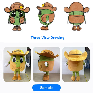 Kostum Maskot Halloween Berkualitas Tinggi yang Dapat Disesuaikan, Kostum Maskot Karakter Kartun - Product Image 3