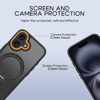Usine en gros étui de protection pour iPhone 15 Pro 16 Pro Max 17 Pro grand anneau magnétique sensation de peau antichoc étui de téléphone portable