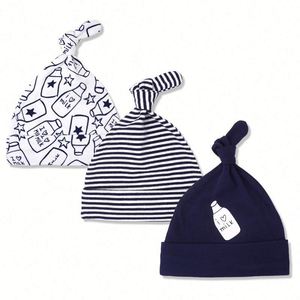 Gorro Ajustable para Recién Nacidos de 0 a 6 Meses, Ideal para Viajar, para las Cuatro Estaciones, Unisex, Bonito, Suave y Cómodo para el Uso Diario, Diseño de Nudo Tejido - Product Image 4