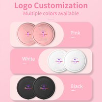 Batterie acier inoxydable lumière maquillage led portable écran tactile miroir de maquillage de poche double face grossissant