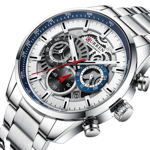 Montre sport pour homme, nouvelle conception, bracelet haut de gamme, boîtier en alliage luxueux, bracelet en acier inoxydable, résistance à l'eau 3ATM, mouvement quartz. - Product Image 3