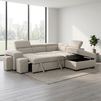 Le Leader des Grossistes : Canapé d'Angle en L à Deux Places, Design Européen, Convertible en Lit, Tissu, avec Rangement, Écologique et Confortable