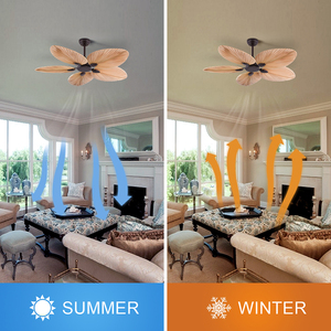 KBS Quạt Trần Cổ Lưỡi Cọ Tự Nhiên Bán Chạy 52 Inch Bán Chạy Quạt Trần Điều Khiển Từ Xa Có Đèn Kèm Quạt Đèn Chùm - Product Image 4