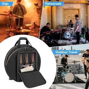 Sac de transport de luxe personnalisé pour cymbales, étui de rangement pour instruments, étui de transport étanche pour gong, sac pour tambourin avec séparateurs rembourrés - Product Image 6