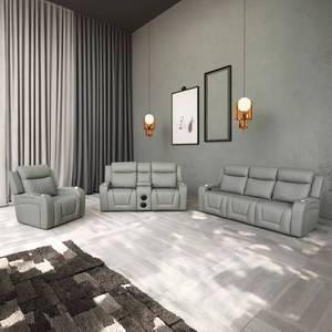Moderno Conjunto de Sillones Reclinables Eléctricos Más Vendido, Plegable, Bluetooth, Carga Inalámbrica, Cuero Sintético Duradero, Extensible, Madera y - Product Image 3