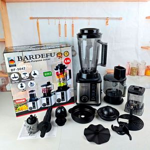 Mixeur Électrique Multifonctionnel 8-en-1 en Acier Inoxydable pour la Maison et la Cuisine – Appareil de Préparation Culinaire pour Smoothies, Jus de Fruits et Aliments – 6-en-1 - Product Image 1
