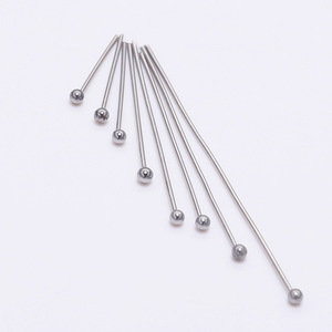 Stainless Steel Ball Head <b>Needles</b> Various Sizes For Diy Jewelry Making Tools Round Shape <b>Beading</b> Supplies - Product Image 2