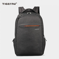 Sac à dos antivol pour ordinateur portable 15,6 pouces T-B3130 avec fermeture éclair, design ergonomique, en polyester, sac d'ordinateur professionnel tendance