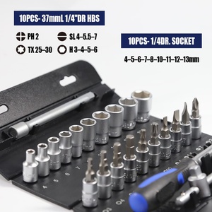 Lematec Ratchet Wrench And Bit <b>Set</b> 23 Pcs 1/4 Dr Cr-V Steel Socket <b>Tools</b> Case Included Multi Purpose - Product Image 4