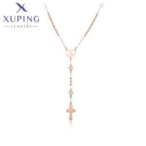 XUPING Gioielli Cina Ingrosso Collana con Ciondolo a Croce Semplice Vintage in Acciaio Inossidabile da Donna - Product Image 1