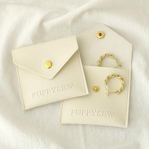 Bolsa de Joyería con Logotipo Personalizado, Bolsa de Cuero Artificial PU con Cierre a Presión, Perfecta para Anillos, Collares y Dijes - Product Image 4