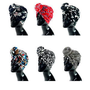 <span class=keywords><strong>Bonnet</strong></span> de <span class=keywords><strong>chimio</strong></span> pour femmes, foulard Turban, couvre-chef imprimé, chapeaux musulmans, Hijab, nœud croisé, chapeau Turban, HZM-22274, Offre Spéciale - Product Image 6
