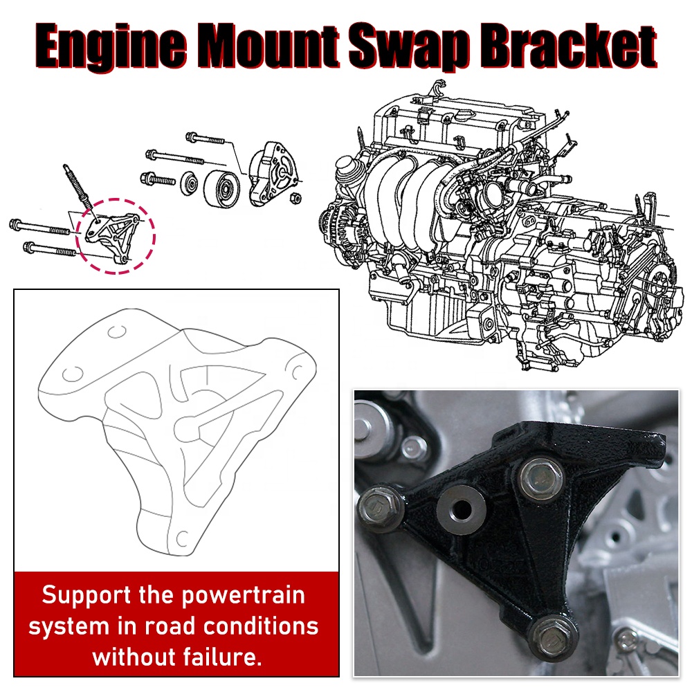 Engine Mount Swap Bracket for 02-06 Honda CR-V & 03-11 Honda