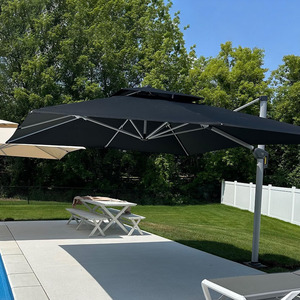 <span class=keywords><strong>Parasol</strong></span> de terrasse moderne de luxe en aluminium robuste avec poteau latéral, <span class=keywords><strong>LED</strong></span>, étanche, protection UV, <span class=keywords><strong>pour</strong></span> usage extérieur - Product Image 5