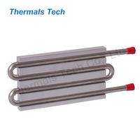 Plaque froide de base extrudée standard avec tube en cuivre pour serveur dissipateur thermique refroidi à l'eau 900W