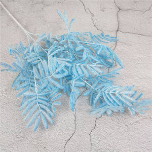 Césped <span class=keywords><strong>Artificial</strong></span> de Fábrica China E77, 3 Ramas de Hojas de <span class=keywords><strong>Mimosa</strong></span> para Decoración de Bodas - Product Image 6