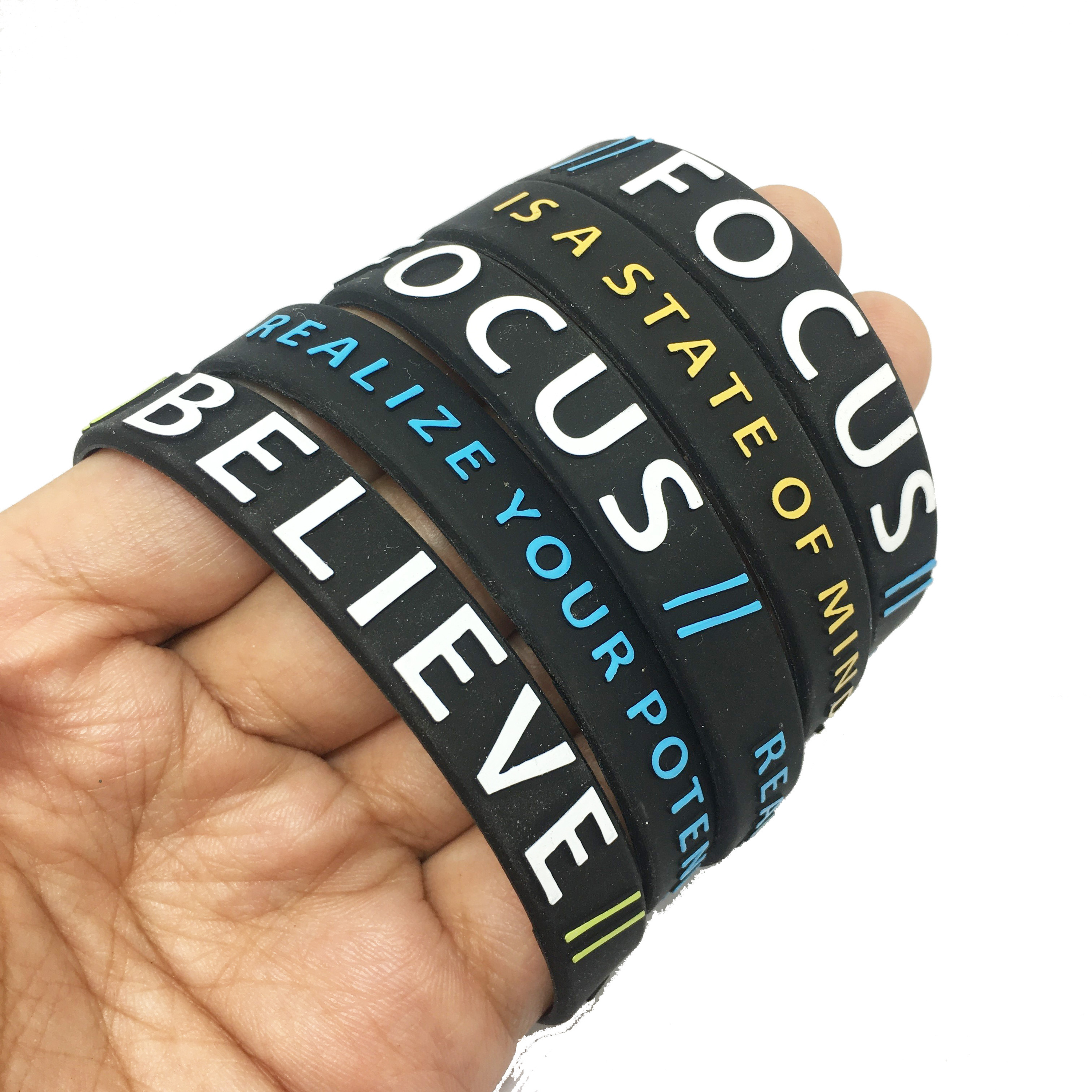 24 Bracelets Silicone Motivés – 18 Cm – Citations Positives & Couleurs Variées – Cadeau Parfait Pour Enfants, Élèves Et Équipes Sportives