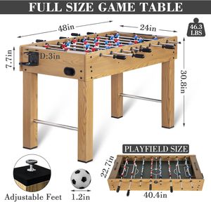 48in MDF Soccer Table for Home <strong>Game</strong> Room Arcade Competition Kids and Adults Includes 2 <strong>Balls</strong> and 2 <strong>Cup</strong> Holders - Product Image 3