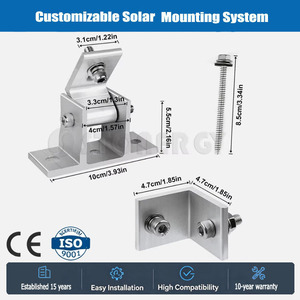 Facile à installer <span class=keywords><strong>Support</strong></span> de montage de <span class=keywords><strong>panneau</strong></span> <span class=keywords><strong>solaire</strong></span> à inclinaison réglable en aluminium <span class=keywords><strong>Support</strong></span> de <span class=keywords><strong>panneau</strong></span> <span class=keywords><strong>solaire</strong></span> Pieds arrière et avant - Product Image 2