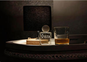 Flacon de parfum de luxe 50 ml en verre transparent, forme carrée avec finition givrée pour bouchon à bille et pulvérisateur à pompe, flacon de parfum rechargeable - Product Image 2