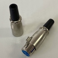 Connecteur XLR femelle électrique en alliage de zinc 3pin 4pin 5pin 6pin pour câble audio