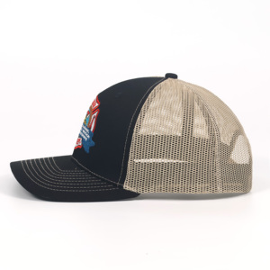 사용자 정의 6 패널 짠 패치 블랙 모자 트럭 운전사 모자 모자 - Product Image 3