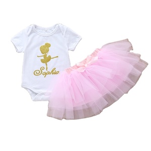 Conjuntos de Ropa para Bebés Recién Nacidos, Conjuntos de Ballet para Niñas, Conjuntos de Romper de Algodón con Tutú de China - Product Image 1