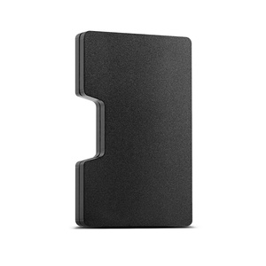 2021 slim wallet rfid blocking creative bank card box anti-degaussing aluminum alloy fashionable metal credit card holder